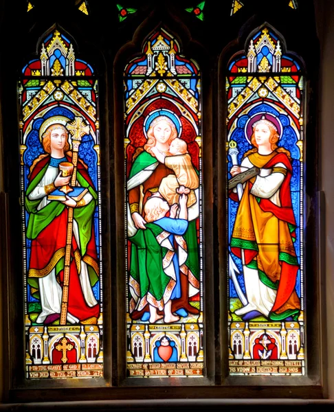 Montreal Kanada Augusztus 2015 Stained Glass Window Christ Church Cathedral — Stock Fotó