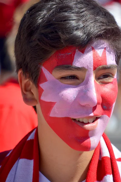 Vancouver Kanada Června 2015 Kanadští Fanoušci Přijíždějí Stadion Place Pro — Stock fotografie