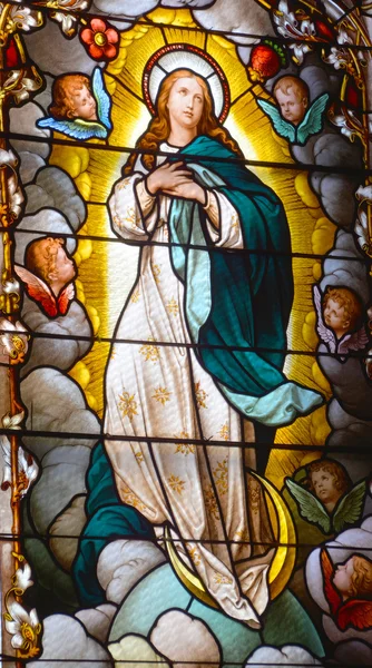 Victoria Canada Червня 2015 Stained Glass Window Andrew Presbyterian Church — стокове фото