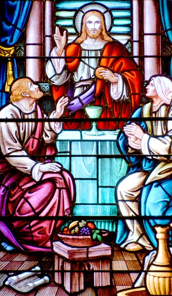 Victoria Canada June 2015 Stained Glass Window Andrew Cathedral Roman — 스톡 사진