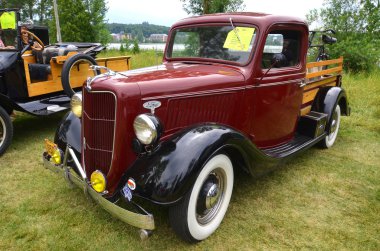 Granby Quebec Kanada 29 Temmuz 2013: Eski otomobil fuarı