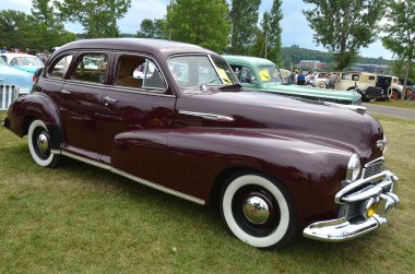 Granby Quebec Kanada 29 Temmuz 2013: Eski otomobil fuarı