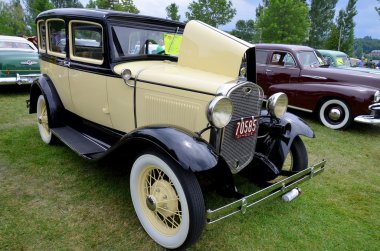 Granby Quebec Canada 07 29 2013: Ford Model A, 1928-1931, A-Model Ford veya A, ve A-bone, Ford Motor Company 'nin ikinci büyük başarısı oldu.