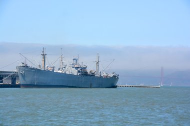 San Francisco Ca Usa 04 12 05: Ss Jeremiah O 'Brien, II. Dünya Savaşı sırasında inşa edilmiş ve adını Amerikan Devrimci Savaş gemisi kaptanı Jeremiah O' Brien 'dan alan bir Özgürlük gemisidir. Merkezi San Francisco 'da.,