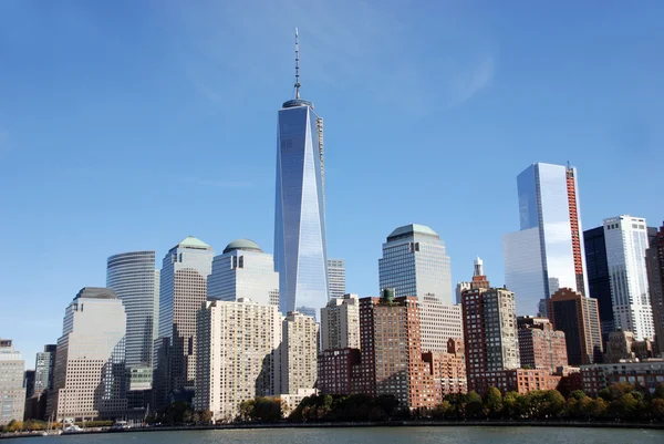 New York Ectober Lower Mahattan One World Trade Center Veya — Stok fotoğraf