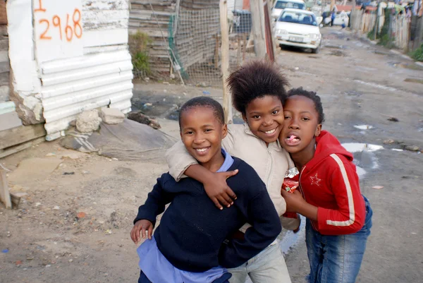 Khayelitsha Kapstaden Maj Oidentifierad Grupp Unga Tonåringar Dansar Gata Khayelitsha — Stockfoto