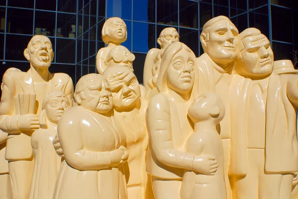 Montreal Canada Juni Die Beleuchtete Menge Ist Eine Öffentliche Skulptur — Stockfoto