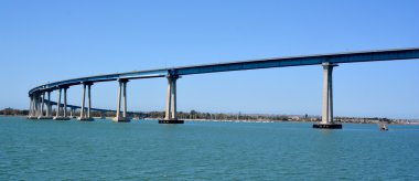San Diego Ca Usa 7 Nisan 2015 San Diegocoronado Köprüsü, San Diego Körfezi 'nden geçen beton kiriş köprüsü.