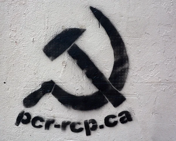 Montreal Quebec Canada Aprile 2015 Tag Del Partito Comunista Rivoluzionario — Foto Stock