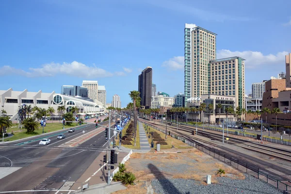 SAN DIEGO CA USA APRIL 6 2015: Downtown San Diego and Convention Center is managed by the San Diego Convention Center Corporation, a non-profit public benefit corporation