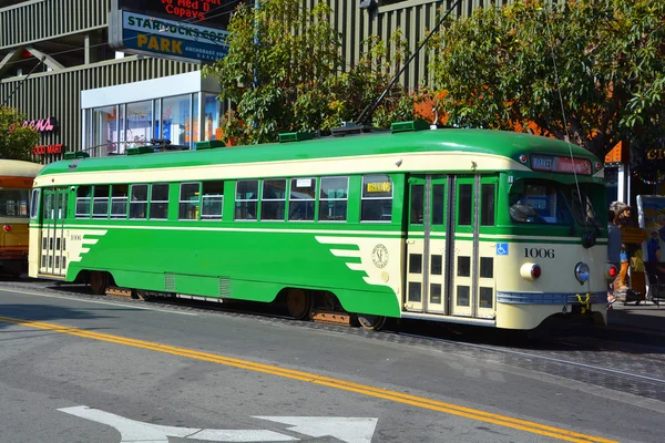 San Francisco Usa April Historische Strassenbahn Zur Beförderung Der Passagiere — Stockfoto