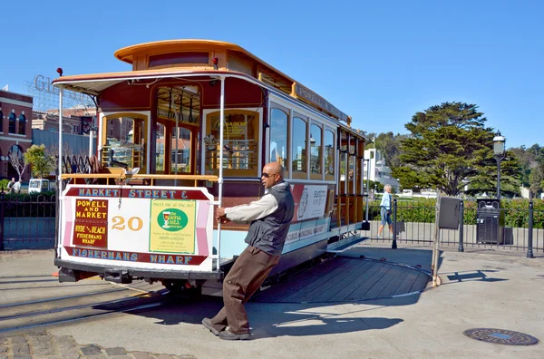San Francisco Usa April Historic Street Car Transporting Passengers April — 스톡 사진