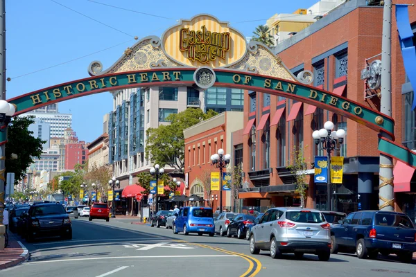 San Diego Usa 2015 Sign Gaslamp Quarter San Diego California — 스톡 사진