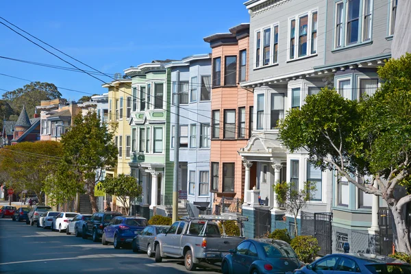 San Francisco Usa 2015 Senhoras Pintadas Termo Arquitetura Americana Usado — Fotografia de Stock