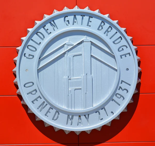 San Francisco Usa Abril 2015 Placa Conmemorativa Del Puente Golden — Foto de Stock