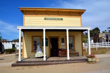 San Diego Usa Nisan 05: House in Old Town San Diego State Park, in the Old Town of San Diego, California, State protected history park. 5 Nisan 2015 'te San Diego' da