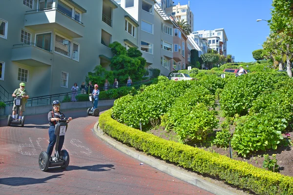 San Francisco Usa Abril Lombard Street Una Calle Este Oeste — Foto de Stock