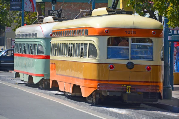 San Francisco Usa April Historic Street Car Transporting Passengers April — Stock Photo, Image