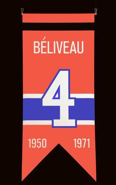 Montreal Canada Dic Banner Jean Beliveau 1931 2014 Jugador Hockey —  Fotos de Stock