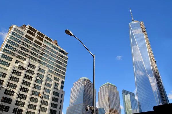 New York Oktober Nedre Mahattan Och Ett World Trade Center — Stockfoto