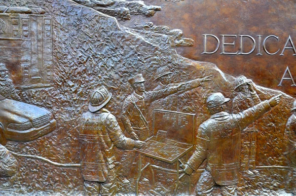 New York Oct 2013 Memorial Wall Located Fdny Engine Ladder — Stock Photo, Image