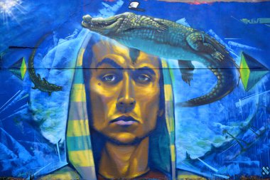 Montreal Canada Dec 02: Montreal sokak sanatı 2 Aralık 2014 tarihinde Montreal Kanada 'da. Montreal. Arka sokaklarda ve terk edilmiş alanlarda temiz hava ve sokak sanatı aramak için mükemmel bir yer..