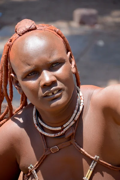 Swakopmund Namibia October 2014 Unidentified Woman Himba Tribe Himba Indigenous — Stock Photo, Image