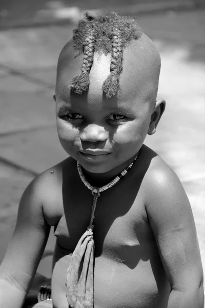 Swakopmund Namibia Outubro 2014 Criança Não Identificada Tribo Himba Que — Fotografia de Stock