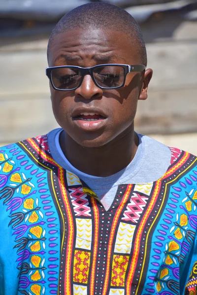 Swakopmund Namíbia Október 2014 Unknown Young People Street Singer Mondesa — Stock Fotó