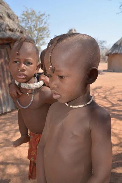 Khorixas Namibie Října 2014 Neidentifikované Dítě Kmene Himba Himba Jsou — Stock fotografie