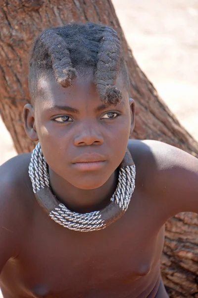 Khorixas Namibie Octobre 2014 Enfant Non Identifié Tribu Himba Les — Photo