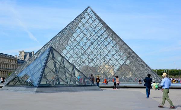 Paris France Octobre 2014 Vue Pyramide Inversée Architecte Pei Cobb — Photo