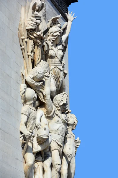 Parigi Francia Ottobre Dettagli Dell Arco Trionfo Dell Etoile Arco — Foto Stock