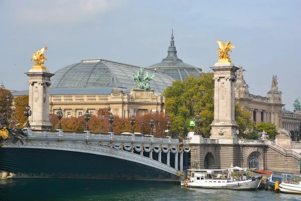 Vista Del Pont Alexandre Iii París Famoso Puente Sobre Río —  Fotos de Stock