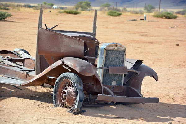 Solitaire Ναμίμπια Σεπτεμβρίου Εγκαταλελειμμένο Αυτοκίνητο Κοντά Πρατήριο Καυσίμων Στο Solitaire — Φωτογραφία Αρχείου