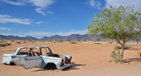 Solitär Namibia Sept Verlassenes Auto Der Nähe Einer Tankstelle Solitaire — Stockfoto