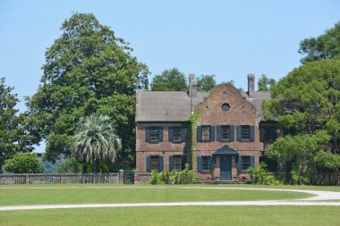 CHARLESTON SC USA JUNE 23 2016: Main house Middleton Place is a plantation in Dorchester County, directly across the Ashley River from North Charleston, in the U.S. state of South Carolina.