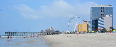 MYRTLE BEACH SOUTH CAROLINA JUNE 29 2016: SkyWheel when it opened on 20 May 2011 it was the second-tallest extant Ferris wheel in North America, after the Texas Star in Dallas
