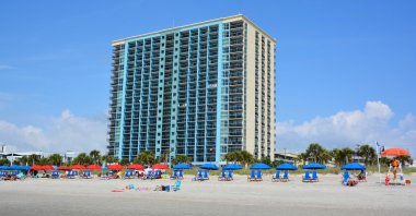 MYRTLE BEACH SOUTH CAROLINA JUNE 29 2016: Myrtle Beach is a coastal city on the east coast center of a large and continuous stretch of beach known as the Grand Strand in northeastern South Carolina.