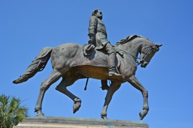 COLUMBIA SC USA 06 27 2016: Wade Hampton III equestrian statue was a Confederate cavalry leader during the American Civil War and afterward a Democratic Party politician from South Carolina.