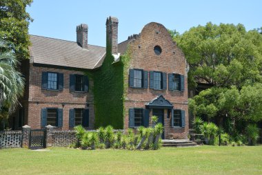 CHARLESTON SC USA JUNE 23 2016: Main house Middleton Place is a plantation in Dorchester County, directly across the Ashley River from North Charleston, in the U.S. state of South Carolina.