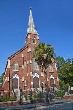 Charleston Sc Usa 06: 16: Saint Matthew Alman Evanjelik Luteryan Kilisesi veya St. Matthew 's Lutheran Kilisesi ve Amerika' daki Evanjelik Lüterci Kilisesi 'nin Güney Carolina Synod üyesi.