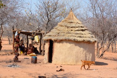 Traditional house in Namibian desert