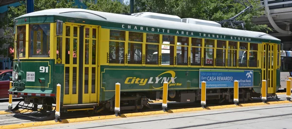 Charlotte North Carolina 2016 Historische Straßenbahn Von Charlotte Späten Und — Stockfoto