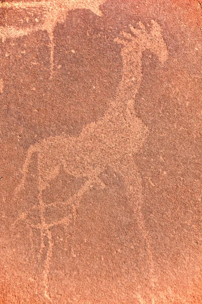 Petroglify Twyfelfontein Afrikaans Uncertain Spring Oficjalnie Znany Damara Nama Jumping — Zdjęcie stockowe