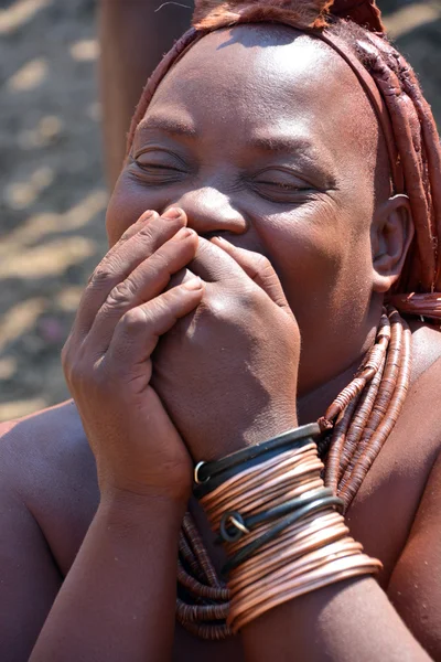 Khorixas Namibië Oktober 2014 Ongeïdentificeerde Vrouw Uit Himba Stam Himba — Stockfoto