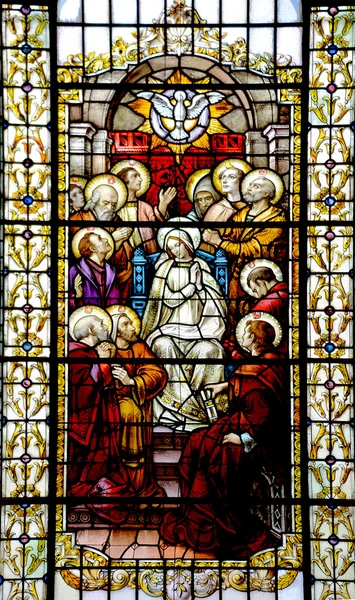 Quebec City Canada Září 2014 Stainglass Window Notre Dame Des — Stock fotografie