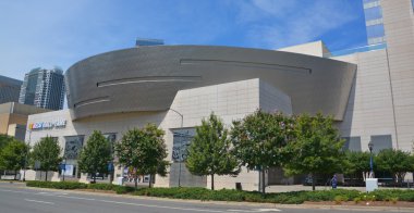 CHARLOTTE NORTH CAROLINA JUNE 20 2016: NASCAR Hall of Fame. Opened in 2010 it honors drivers who have shown exceptional skill at NASCAR driving, all-time great crew chiefs and owners. 