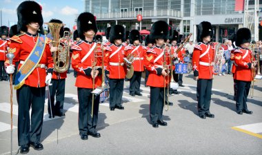 Montreal Kanada Eylül 02: Asker Royal Parade 22 alay ve halk dilinde Van Doos Eylül tarihinde Kanada Ordusu Piyade Alay olduğunu. 02 2014 yılında Montreal Quebec Kanada 
