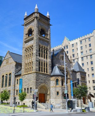 Montreal Quebec Canada 08 01: 2015: Montreal Güzel Sanatlar Müzesi (Mmfa) Claire ve Marc Bourgie Pavyonu Montreal 'in en büyük müzesidir.